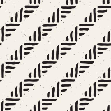 Elle çizilmiş stil etnik seamless modeli. Soyut geometrik döşeme arka plan siyah ve beyaz.