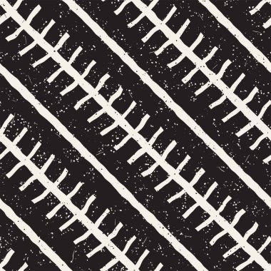 Elle çizilmiş stil seamless modeli. Soyut geometrik döşeme arka plan siyah ve beyaz. Vektör doodle hat kafes