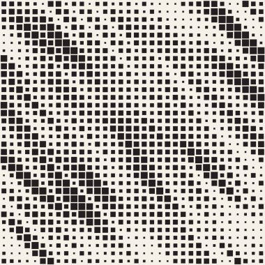Modern şık noktalı resim doku. Rasgele boyutu kareler sonsuz arka plan. Mozaik desen vektör sorunsuz kareler