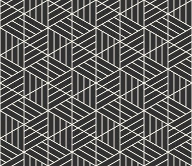 Vektör kesintisiz çizgiler desen. Modern şık üçgen şekiller doku. Geometrik fayans yinelenen