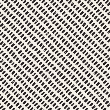 Elle çizilmiş stil seamless modeli. Soyut geometrik döşeme arka plan siyah ve beyaz. Vektör doodle hat kafes