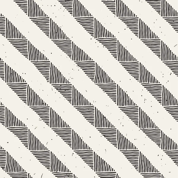 Style dessiné à la main motif sans couture ethnique. Fond de carrelage géométrique abstrait en noir et blanc . — Image vectorielle