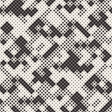 Modern şık noktalı resim doku. Rasgele boyutu kareler sonsuz arka plan. Mozaik desen vektör sorunsuz kareler