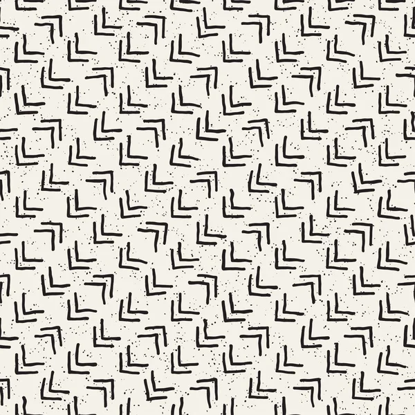El ile Seamless Modeli hatları çizilmiş. Arka plan serbest fırça darbeleriyle. Siyah ve beyaz doku. Kağıt ambalaj için süsleme.