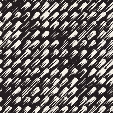 Vektör Dikişsiz desen fırça çizgileri ve vuruş. Siyah ve beyaz arka plan ile mürekkep satır öğeleri. El doku boyalı.
