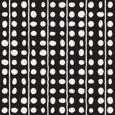 Elle çizilmiş stil etnik seamless modeli. Arka plan siyah ve beyaz soyut geometrik şekiller.