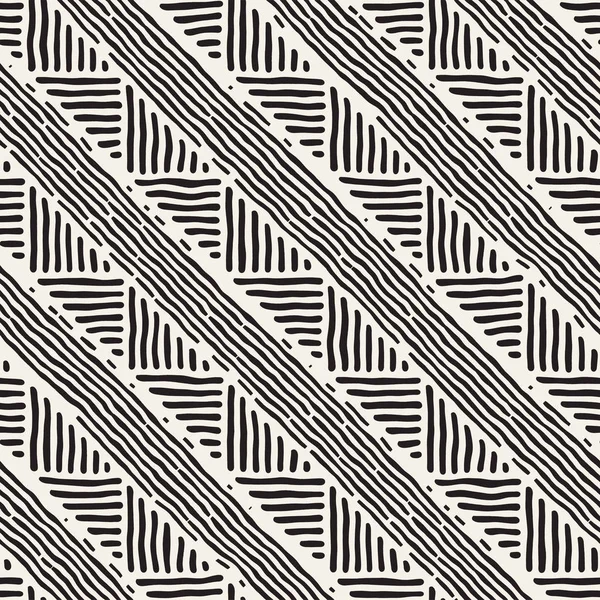 Elle çizilmiş stil etnik seamless modeli. Arka plan siyah ve beyaz fayans soyut geometrik çizgiler.