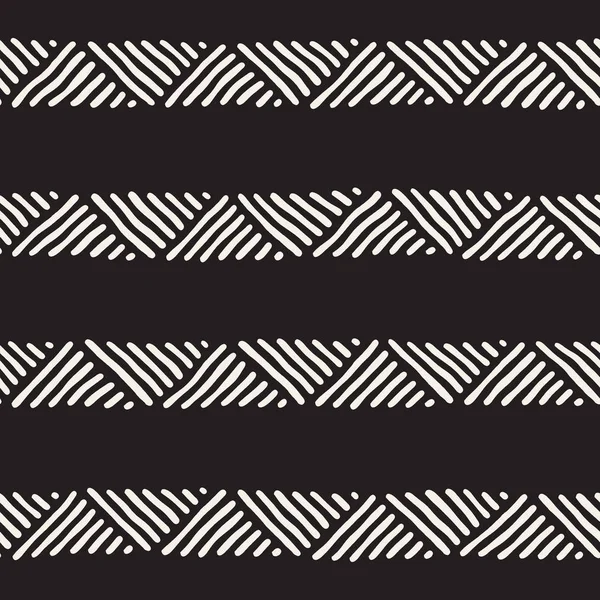 Elle çizilmiş stil etnik seamless modeli. Arka plan siyah ve beyaz fayans soyut geometrik çizgiler.