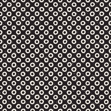 El ile Seamless Modeli hatları çizilmiş. Arka plan serbest fırça darbeleriyle. Siyah ve beyaz doku. Kağıt ambalaj için süsleme.