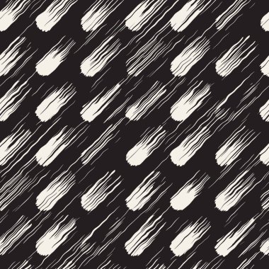 Vektör Dikişsiz desen fırça çizgileri ve vuruş. Siyah ve beyaz arka plan ile mürekkep satır öğeleri. El doku boyalı.