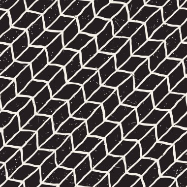 El çizimi, pürüzsüz bir şekil. Siyah beyaz soyut geometrik döşeme arkaplanı. vektör biçiminde karalama çizgisi kafesi