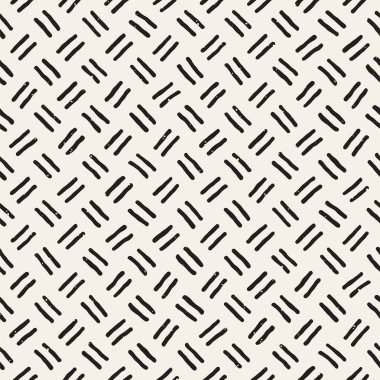 El ile Seamless Modeli hatları çizilmiş. Arka plan serbest fırça darbeleriyle. Siyah ve beyaz doku. Kağıt ambalaj için süsleme.