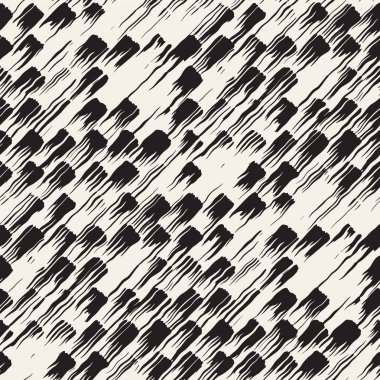 Vektör Dikişsiz desen fırça çizgileri ve vuruş. Siyah ve beyaz arka plan ile mürekkep satır öğeleri. El doku boyalı.
