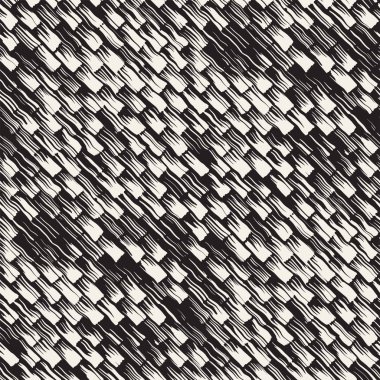 Vektör Dikişsiz desen fırça çizgileri ve vuruş. Siyah ve beyaz arka plan ile mürekkep satır öğeleri. El doku boyalı.