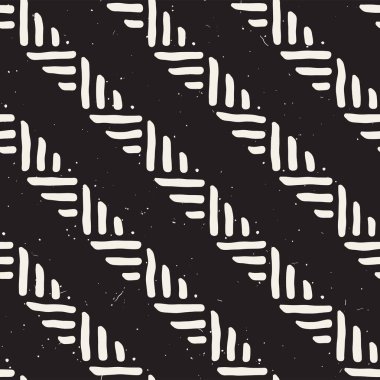 Elle çizilmiş stil etnik seamless modeli. Arka plan siyah ve beyaz fayans soyut geometrik çizgiler.