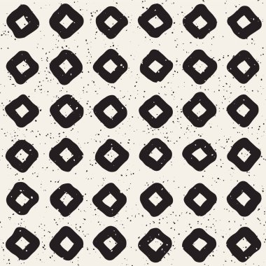 El ile Seamless Modeli hatları çizilmiş. Arka plan serbest fırça darbeleriyle. Siyah ve beyaz doku. Kağıt ambalaj için süsleme.