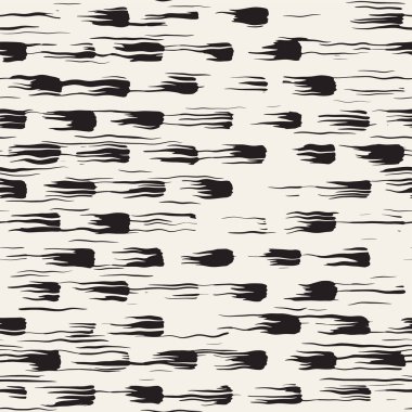 Vektör Dikişsiz desen fırça çizgileri ve vuruş. Siyah ve beyaz arka plan ile mürekkep satır öğeleri. El doku boyalı.