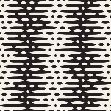Vektör geometrik noktalar ile seamless modeli. Tek renkli rasgele hattı çizgileri. Yinelenen şık arka plan tasarım kontrast