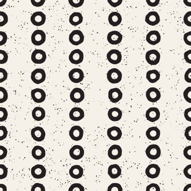 El ile Seamless Modeli hatları çizilmiş. Arka plan serbest fırça darbeleriyle. Siyah ve beyaz doku. Kağıt ambalaj için süsleme.