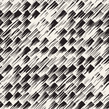 Vektör Dikişsiz desen fırça çizgileri ve vuruş. Siyah ve beyaz arka plan ile mürekkep satır öğeleri. El doku boyalı.