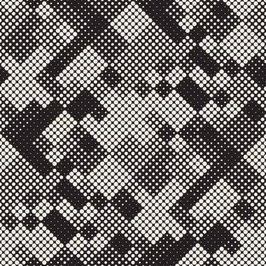 Modern şık noktalı resim doku. Rastgele boyut daireler ile sonsuz arka plan. Vektör Dikişsiz mozaik desen.