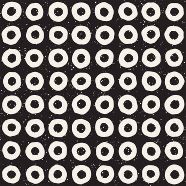 El ile Seamless Modeli hatları çizilmiş. Arka plan serbest fırça darbeleriyle. Siyah ve beyaz doku. Kağıt ambalaj için süsleme.