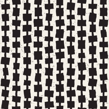 Elle çizilmiş stil etnik seamless modeli. Arka plan siyah ve beyaz soyut geometrik şekiller.