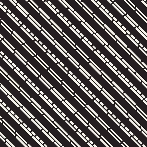 Patrón Líneas Redondeadas Irregulares Blancas Negras Fondo Moderno Abstracto Sin — Vector de stock