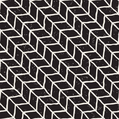 El çizimi, pürüzsüz bir şekil. Siyah beyaz soyut geometrik döşeme arkaplanı. vektör biçiminde karalama çizgisi kafesi