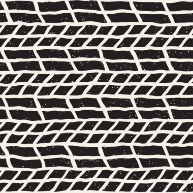 El çizimi, pürüzsüz bir şekil. Siyah beyaz soyut geometrik döşeme arkaplanı. vektör biçiminde karalama çizgisi kafesi