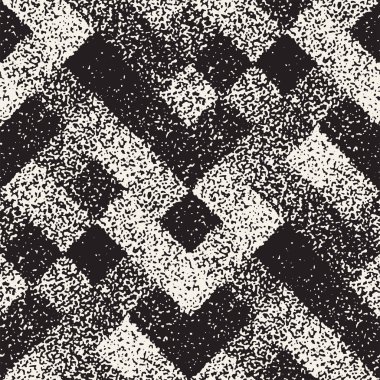 Gürültülü soyut geometrik şekiller arka plan dokulu. Vektör Dikişsiz vintage grungy desen.