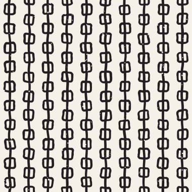 El ile Seamless Modeli hatları çizilmiş. Arka plan serbest fırça darbeleriyle. Siyah ve beyaz doku. Kağıt ambalaj için süsleme.