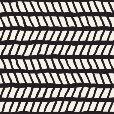 El çizimi, pürüzsüz bir şekil. Siyah beyaz soyut geometrik döşeme arkaplanı. vektör biçiminde karalama çizgisi kafesi