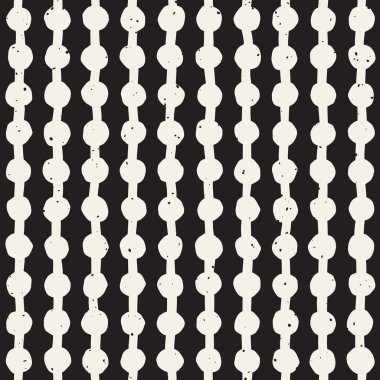 El ile Seamless Modeli hatları çizilmiş. Arka plan serbest fırça darbeleriyle. Siyah ve beyaz doku. Kağıt ambalaj için süsleme.