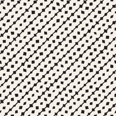 Elle çizilmiş stil soyut seamless modeli siyah beyaz. Retro serbest çentikli çizgiler doku.