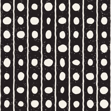 Elle çizilmiş stil etnik seamless modeli. Arka plan siyah ve beyaz soyut geometrik şekiller.