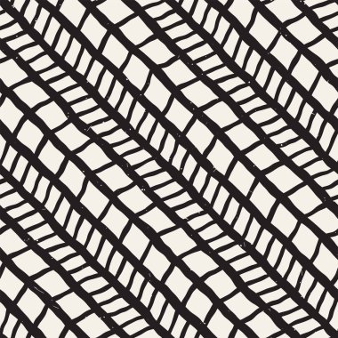 El çizimi, pürüzsüz bir şekil. Siyah beyaz soyut geometrik döşeme arkaplanı. vektör biçiminde karalama çizgisi kafesi