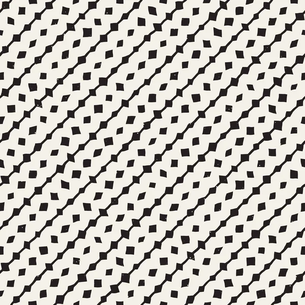 Estilo Desenhado Mão Padrão Abstrato Sem Costura Preto Branco Grunge — Vetor de Stock