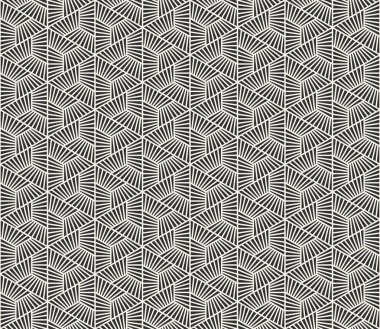 Vektör kesintisiz çizgiler desen. Modern şık üçgen şekiller doku. Geometrik fayans gelen çizgili öğe yinelenen