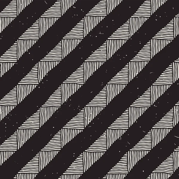Style Dessiné Main Motif Sans Couture Ethnique Lignes Géométriques Abstraites — Image vectorielle