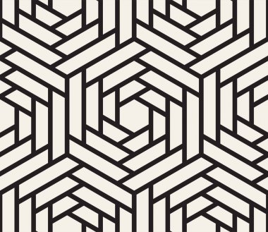 Vektör kusursuz desen. Modern stil soyut doku. Çizgili elementten geometrik fayanslar tekrarlanıyor