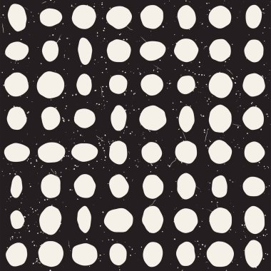 Elle çizilmiş stil etnik seamless modeli. Grungy geometrik şekiller arka plan siyah ve beyaz.