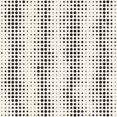 Modern şık noktalı resim doku. Rastgele boyut daireler ile sonsuz arka plan. Vektör Dikişsiz mozaik desen.