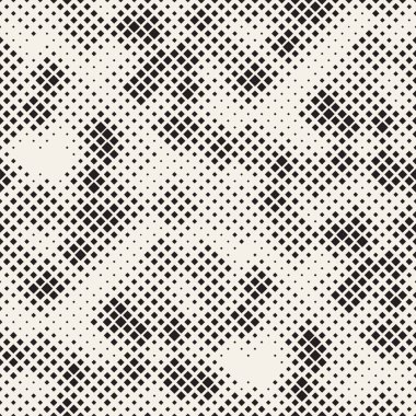 Modern şık noktalı resim doku. Rasgele boyutu kareler sonsuz arka plan. Vektör sorunsuz kaotik kareler mozaik desen