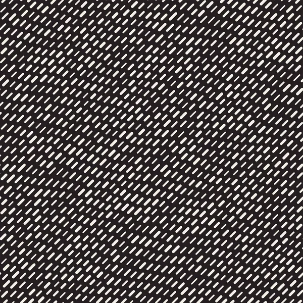 Siyah ve beyaz düzensiz kesik çizgiler desen yuvarlanır. Modern soyut vektör sorunsuz arka plan. Şık kaotik dikdörtgen çizgili Mosai