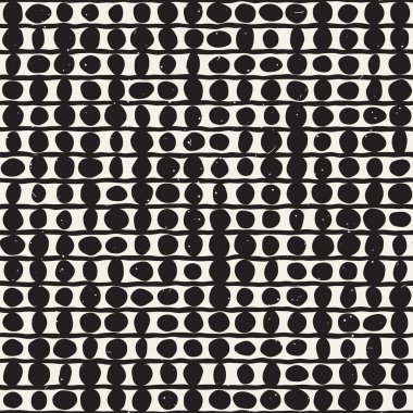 Elle çizilmiş stil etnik seamless modeli. Grungy geometrik şekiller arka plan siyah ve beyaz.