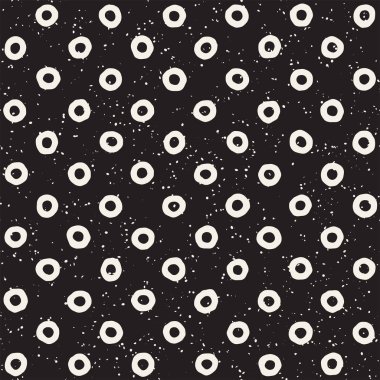 Elle çizilmiş stil etnik seamless modeli. Grungy geometrik şekiller arka plan siyah ve beyaz.