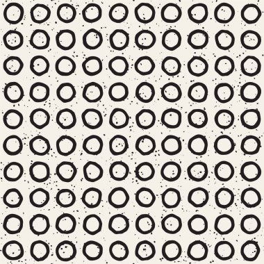 Elle çizilmiş stil etnik seamless modeli. Grungy geometrik şekiller arka plan siyah ve beyaz.