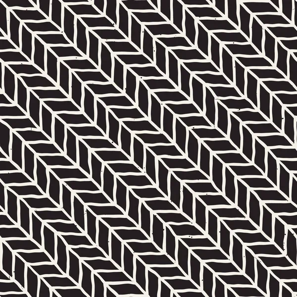 手描きスタイルのシームレスなパターン 抽象的な幾何学的タイルの背景は黒と白です ベクトルスタイリッシュなドアライン格子 — ストックベクタ