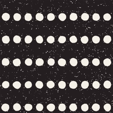 Elle çizilmiş stil etnik seamless modeli. Grungy geometrik şekiller arka plan siyah ve beyaz.